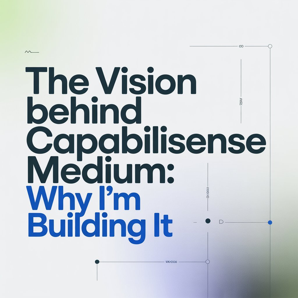 The Vision Behind CapabiliSense Medium: Why I'm Building It